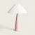 Tafellampje keramiek roze en wit modern hoog minimalistisch 