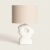 Tafellamp gemaakt van keramiek en stof met schakelaar stekker e27 fitting design 