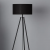 Staande Lamp zwart 'Kathal' E27 fitting driepoot stoffen kap modern 141cm