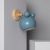 Blauwe wandlamp kinderkamer gemaakt van hout en metaal e14 fitting 