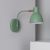 Wandlamp groen bureau design e27 fitting 