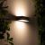 Wandlamp zwart 'Gala' 8W led lamp 170mm (warm wit 3000K) 