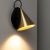 Kleine wandlamp zwart met goud E14 fitting 'Colombo'