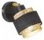Zwart gouden wandlampje met E14 fitting 'Grove'