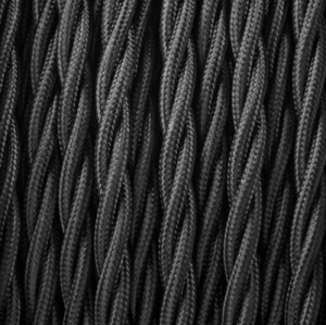 Zwart gevlochten kabel
