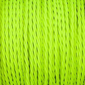 Fluor fel groen strijkijzersnoer gevlochten