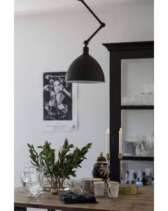Plafondlamp zwart By Rydens 'Bazar 30' verstelbaar eettafellamp E27 fitting 300mm 