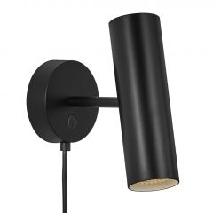 slaapkamer leeslamp wandlamp zwart verstelbaar met schakelaar gu10