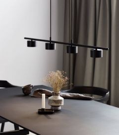 Nordlux hanglamp modern zwart ring kantoor modern 