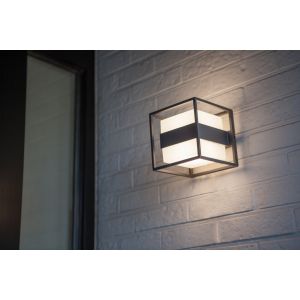 Moderne vierkante wandlamp met ingebouwde LED lichtbron kubus Lutec 6939412049977 5199201118