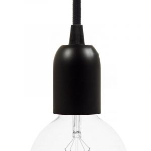 Fitting lamp glad zwart modern e27