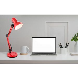 rode bureaulamp tafellamp verstelbaar voor op tafel