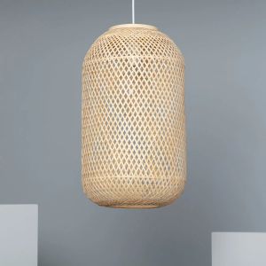 Rotan hanglamp gevlochten bamboe E27 fitting 'Christian'