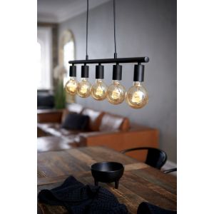 hanglamp met 5 e27 fittingen designverlichting zwart nordlux 