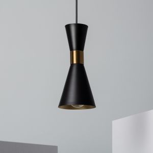 hanglamp industrieel e27 fitting zwart goud led lamp 