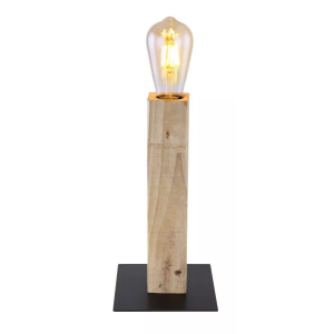 Staande tafellamp hout met E27 fitting metaal 'Adalie'