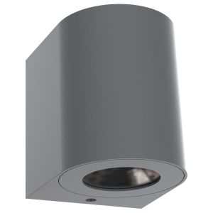 Gevelverlichting zilver Nordlux canto 2 grijs modern led lamp warm wit