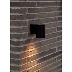Mat zwarte wandlamp downlighter gu10 fitting nordlux designverlichtig 
