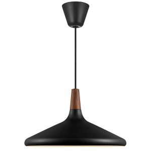 Zwarte hanglamp nordlux nori 39 met hout fsc goedgekeurd 