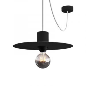 Hanglamp zwart design rond led lamp disc 