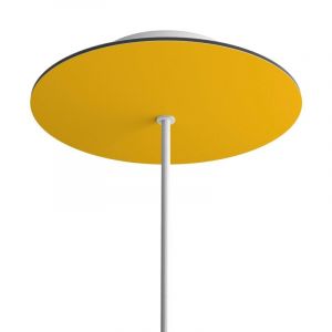 Gele ronde plafondkap 200mm 1 uitgang metaal design 