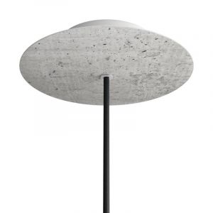Plafondkap betonkleur 1 uitgang minimalistisch grijs rond 200mm diameter 