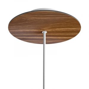 Kleine plafondkap rond hout 1 uitgang 200mm design minimalistisch 
