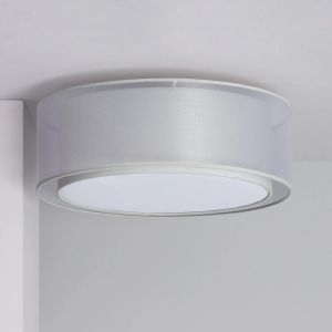 Grijze plafondlamp stoffen kap e27 fittingen voor slaapkamer groot