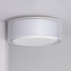 Plafondlamp wit groot 'Eve' wit modern stof 3x e27 fitting 500mm 