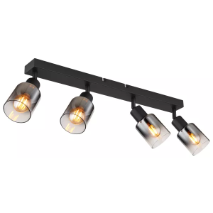 Plafondlamp smokeglas e14 fitting verstelbaar hubertus globo lighting 54308-4 9007371455010