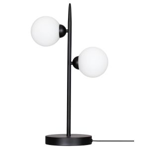 Zwarte tafellamp met G9 fitting schakelaar en opaalglas By Rydens Punto
