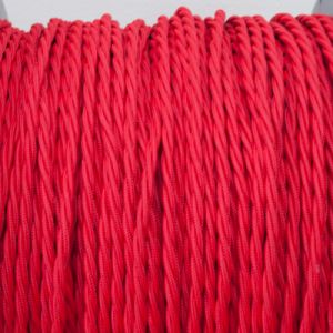 Rood gevlochten strijkijzersnoer