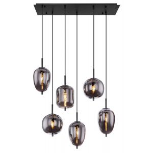 Hanglamp rookglas e27 fitting design spiegel lamp