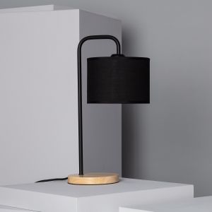 Modern tafellampje hout met schakelaar en E27 fitting 