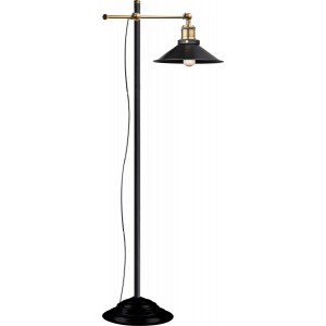 Staande lamp industrieel modern e27 fitting zwart leeslamp