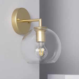 wandlamp goud modern e27 fitting glas led lamp