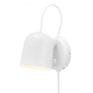Nordlux Angle Kleine wandlamp metaal met USB poort en schakelaar