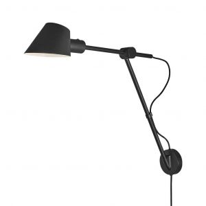 Zwarte design wandlamp Nordlux stay wandlamp verstelbaar