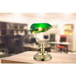 Bankier lamp groene kap e14 modern