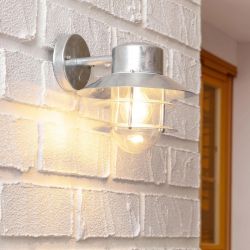 Zilveren buitenlamp e27 fitting modern led lamp buiten