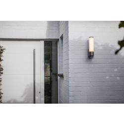 Buitenlamp voordeur met sensor Lutec 'Leda' led lamp warm wit 3000k 345mm