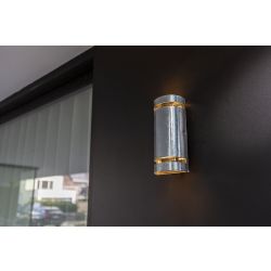 Moderne gegalvaniseerde up en down wandlamp met GU10 fittingen lutec 5011701461