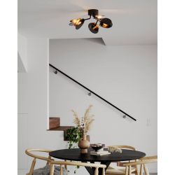 Turno plafondlamp zwart en goud met G9 fittingen by rydens design 
