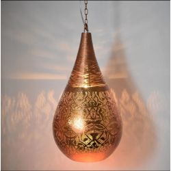 Marokkaanse hanglamp filigrain koper E14 fitting 230mm