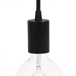 Zwarte gladde fitting design modern e27 led lamp