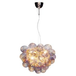 Hanglamp 'Gross' glazen hanglamp 'mother of pearl' multicolor By Rydens 8x G9 fitting 500mm