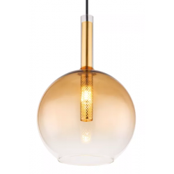 Hanglamp modern amberglas goud en g9 fitting globo lighting 16044H1 9007371446506 glas metaal 