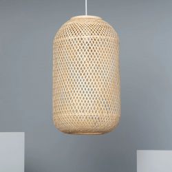 Rotan hanglamp gevlochten bamboe E27 fitting 'Christian'