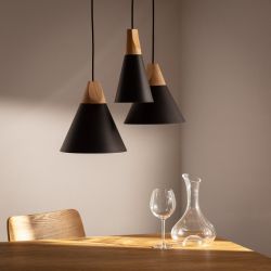 hanglamp set zwart voor boven de eettafel