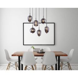 Hanglamp rookglas design voor boven eettafel
